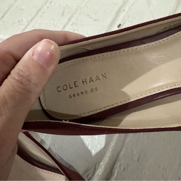Cole Haan Red Suede Block Heel Pumps 9.5 - Picture 4 of 6